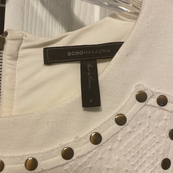 BCBG Maxazria Off-White Studded Dress - Picture 4 of 6